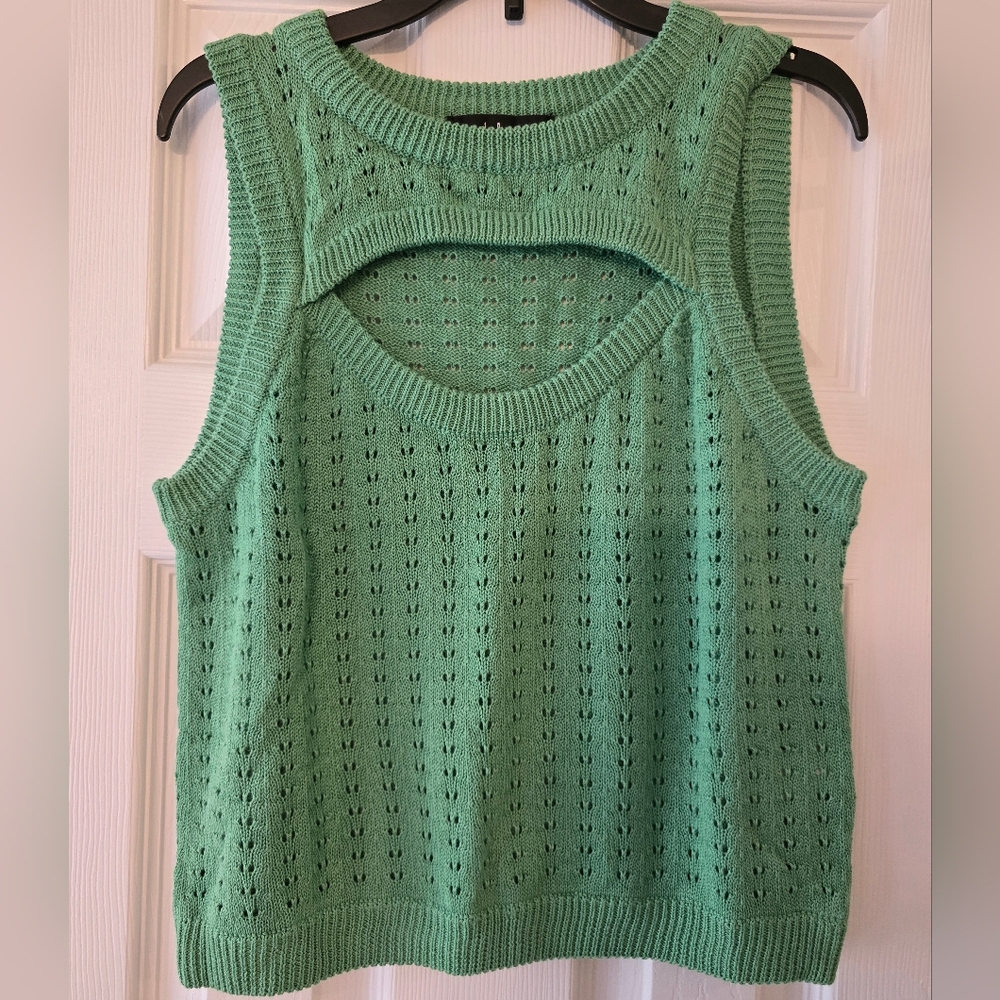 Lulus Green Knit Sleeveless Top